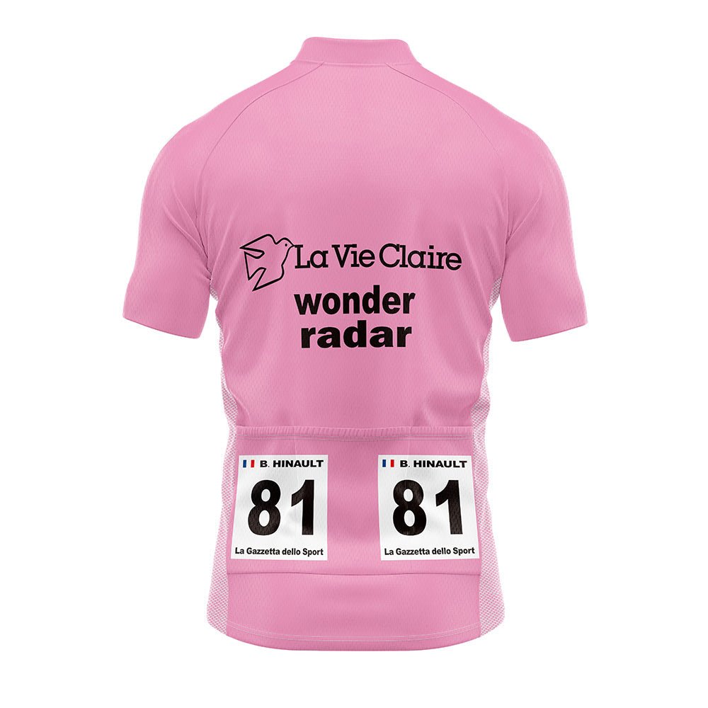 1985 Giro D'Italia Pink Retro Cycling Jersey - Hinault
