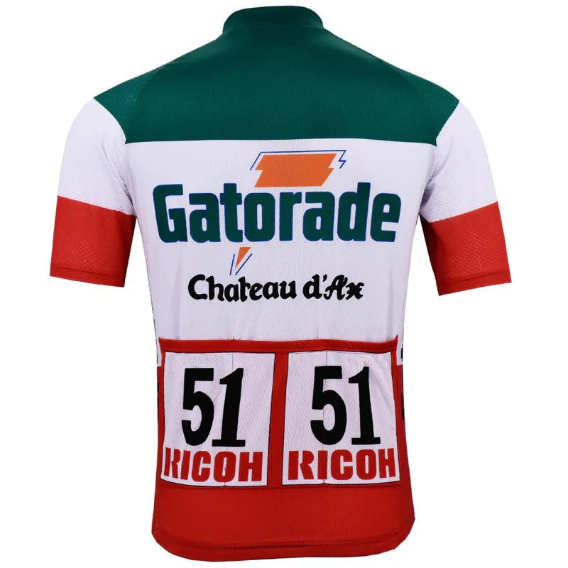 Gatorade Chateau d'Ax Retro Cycling Jersey - Bugno