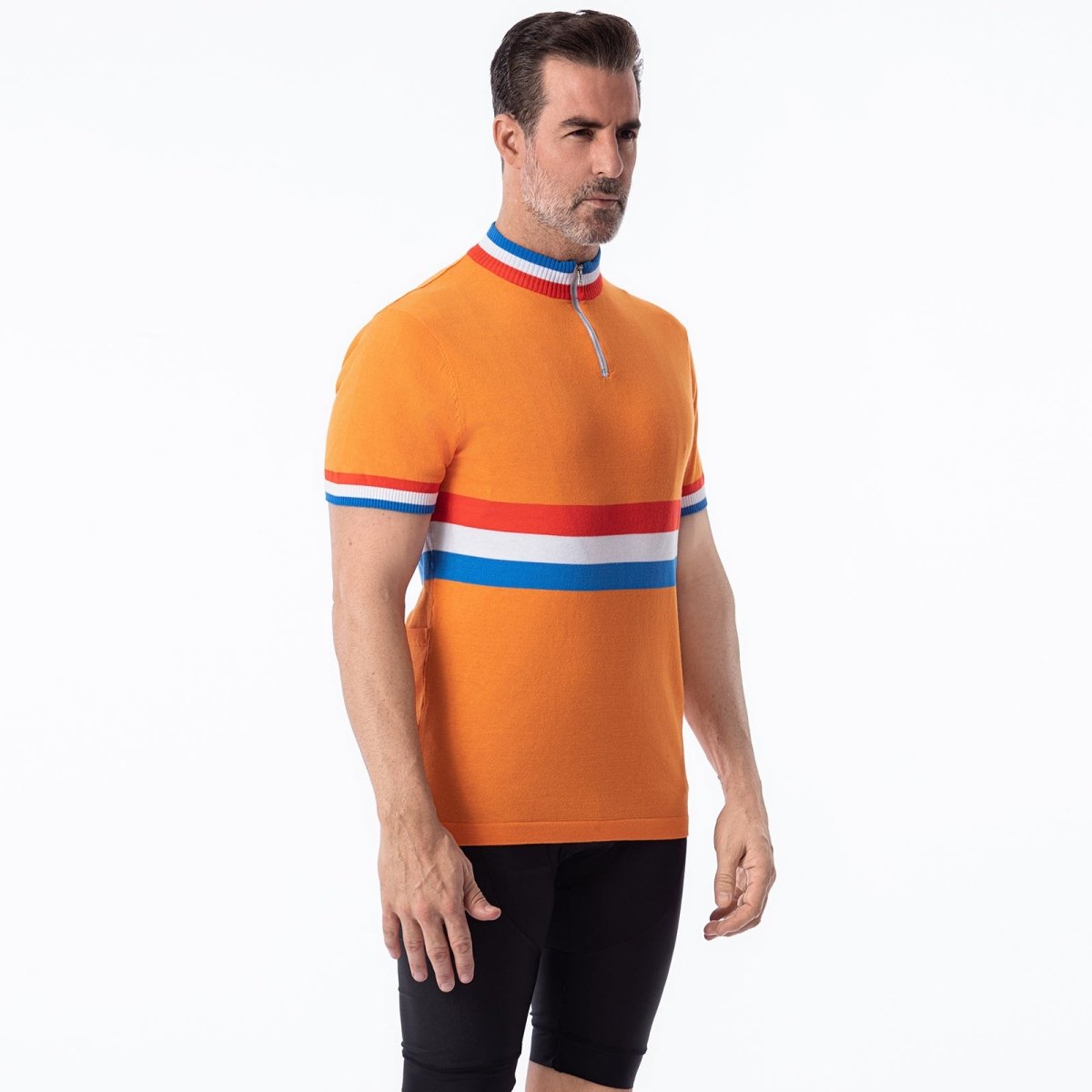 Netherlands Team Merino Wool Blend - Retro Cycling Jersey