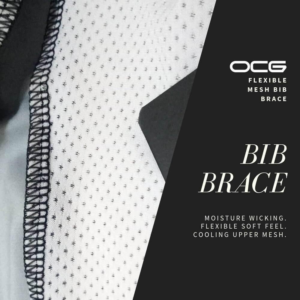 Men's OCG Classic White Band Gel Padded Cycling Bib