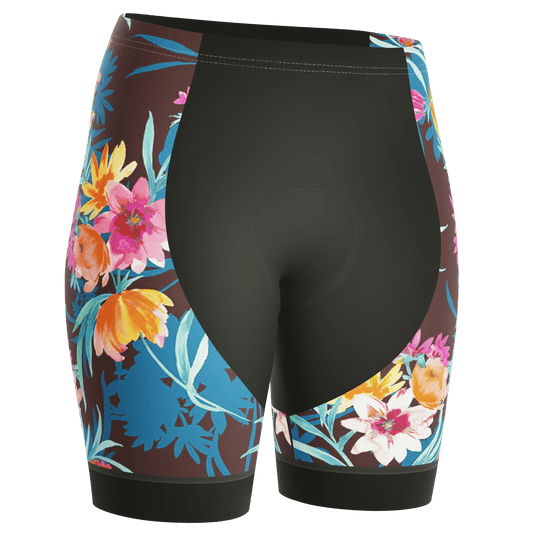 Women's Tropical Bloom Gel Padded Cycling Shorts