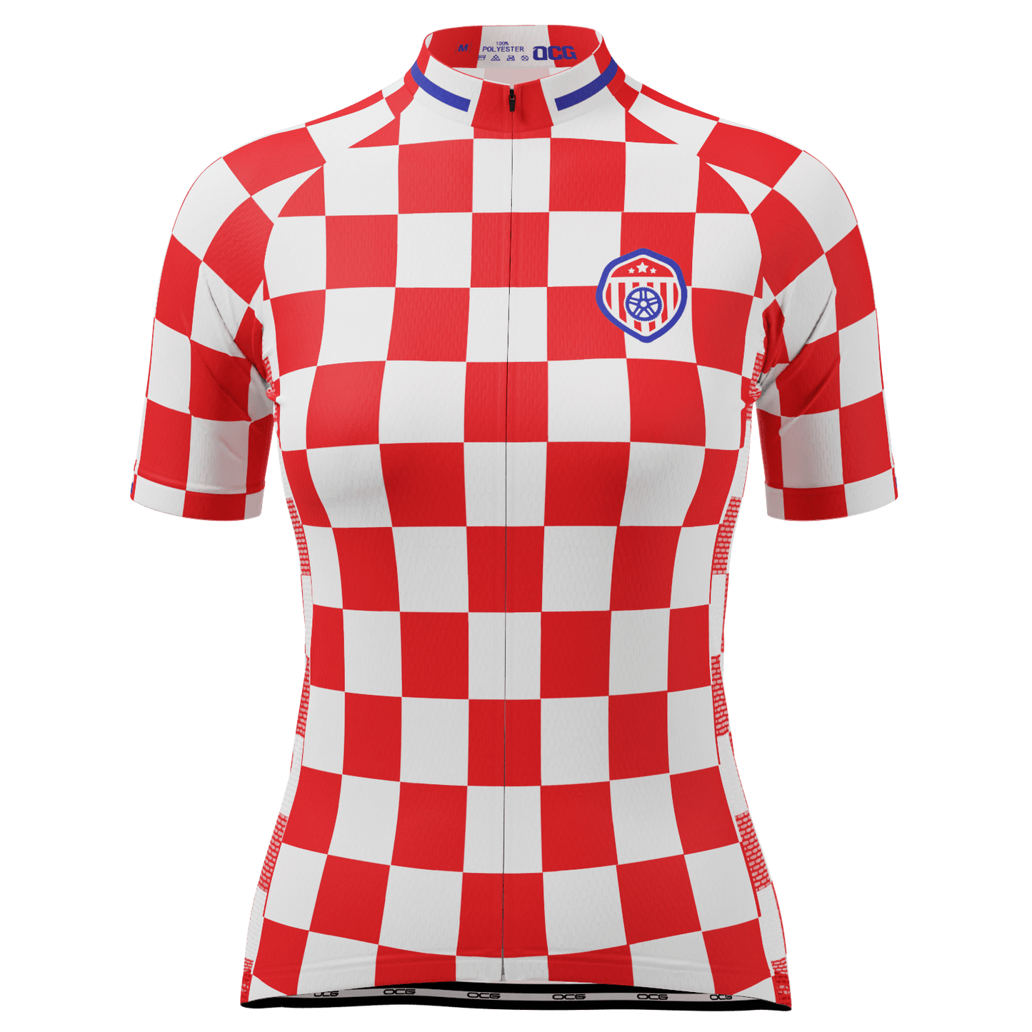 Women's Croatia Soccer Short Sleeve Cycling Jersey