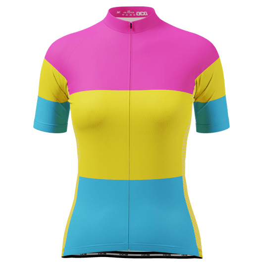Women's LGBT Pansexual Pride Short Sleeve Cycling Jersey