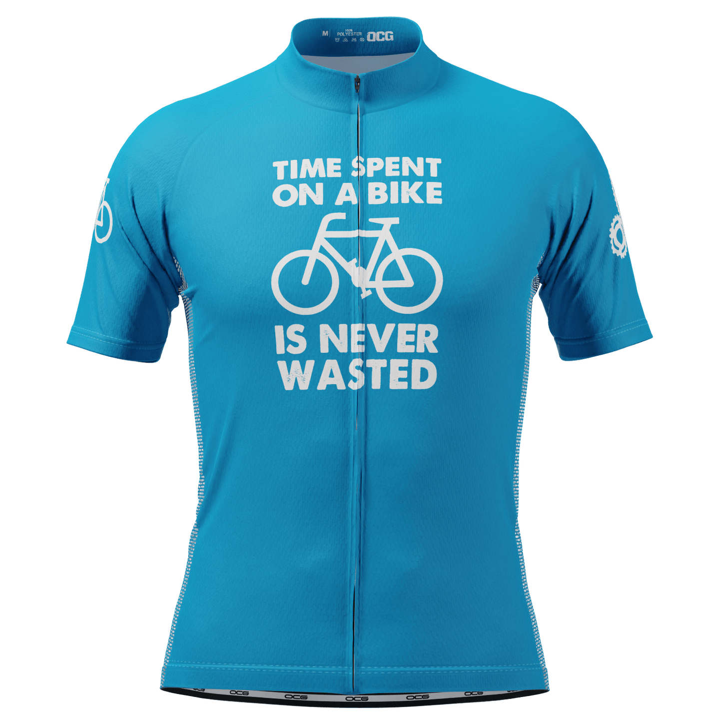 Men's Time Spent on a Bike is Never Wasted Short Sleeve Cycling Jersey