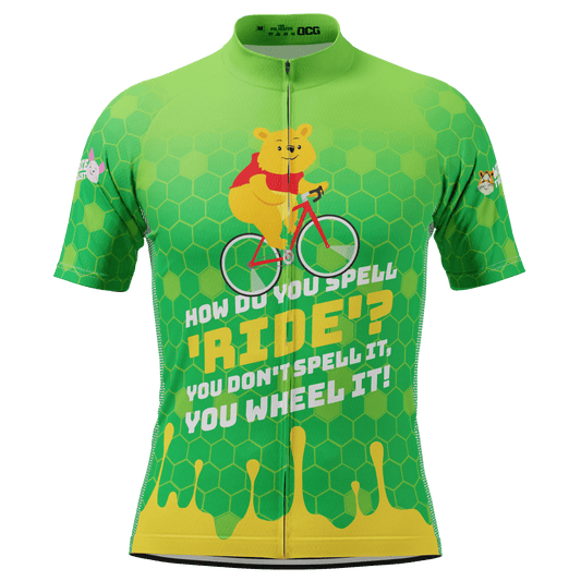 Men's Winnie The Cyclist Short Sleeve Cycling Jersey