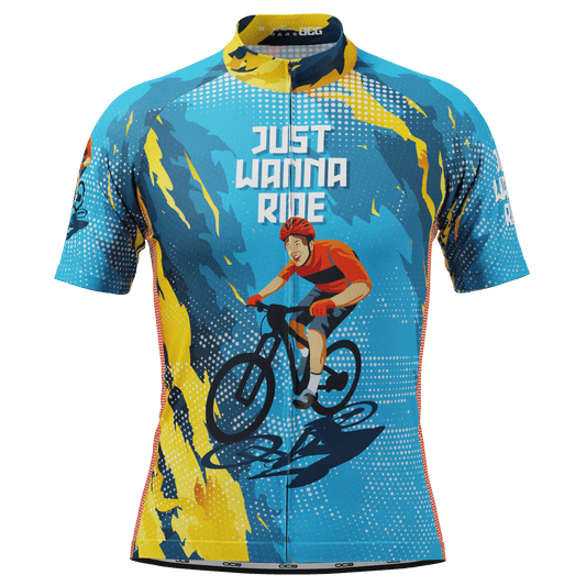 Men's Just Wanna Ride Short Sleeve Cycling Jersey