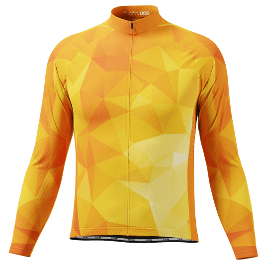 Men's High Viz Polygon Long Sleeve Cycling Jersey