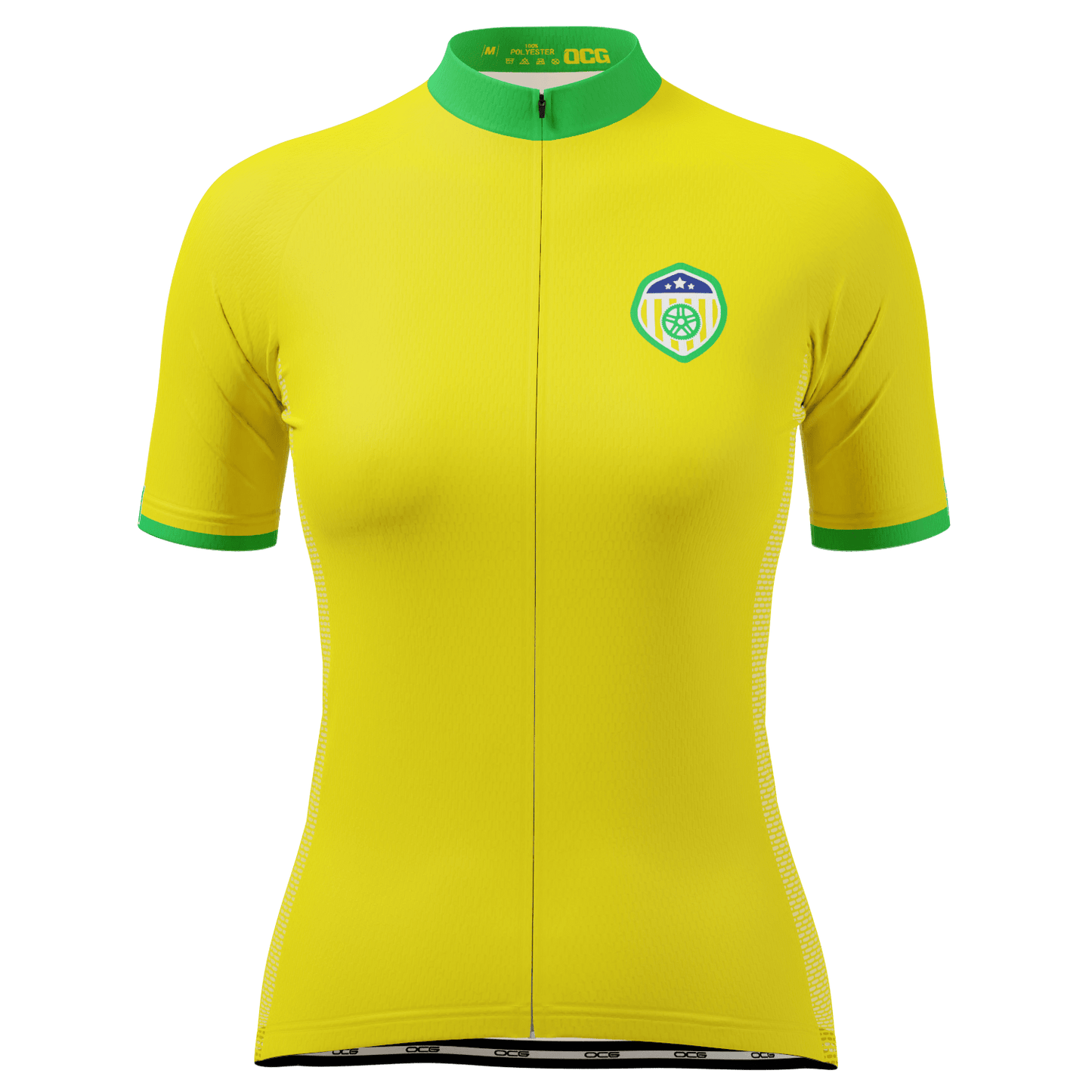 Women's Brazil Soccer Short Sleeve Cycling Jersey