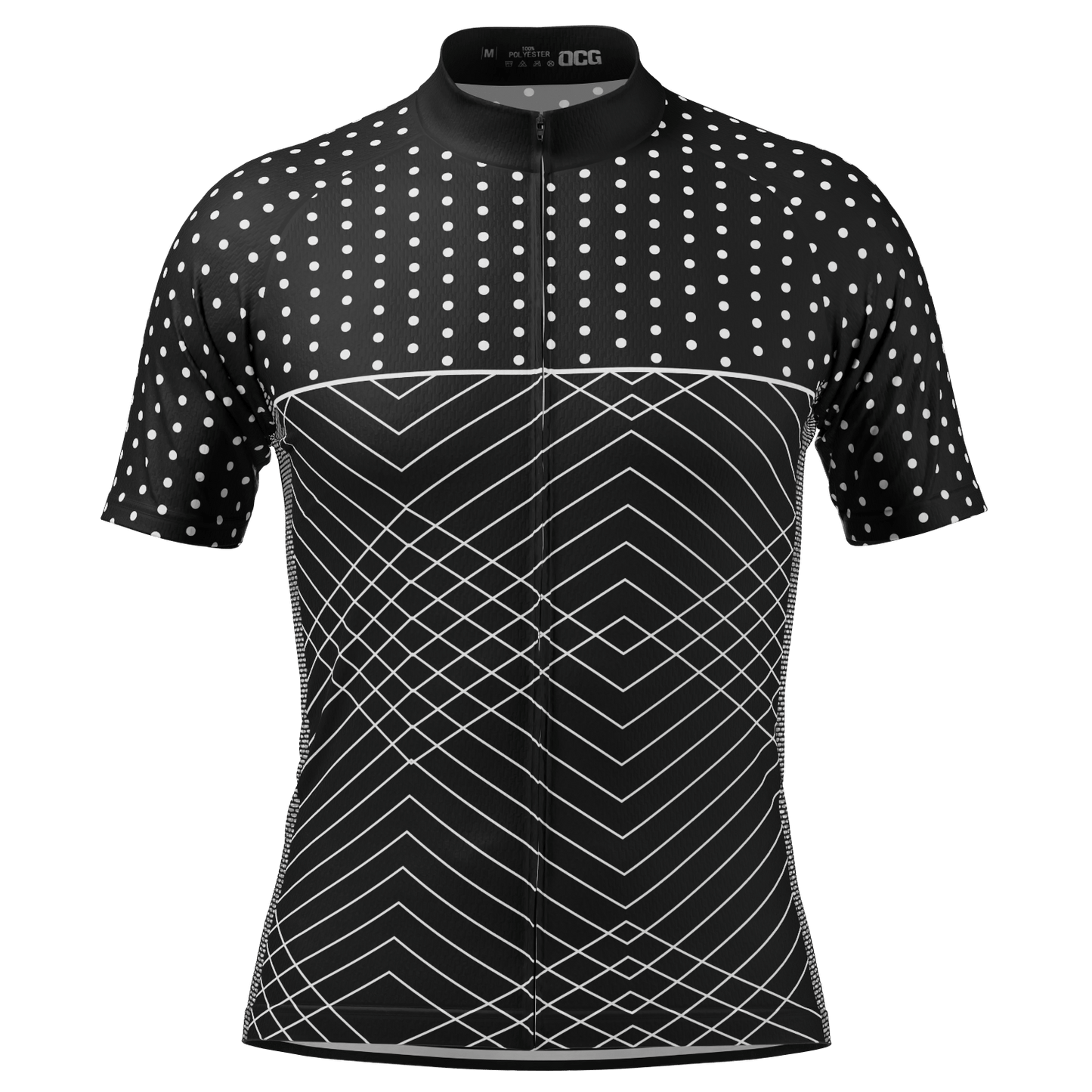 Men's Polka Dots and Zigzag Short Sleeve Cycling Jersey