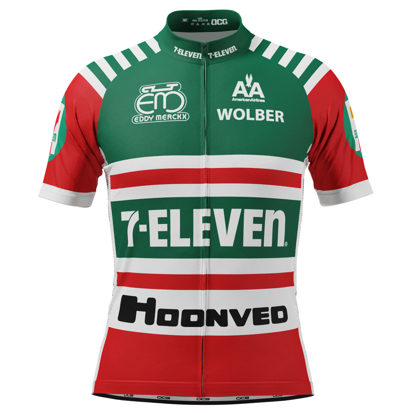 Men's Seven Eleven Team Retro Short Sleeve Cycling Jersey