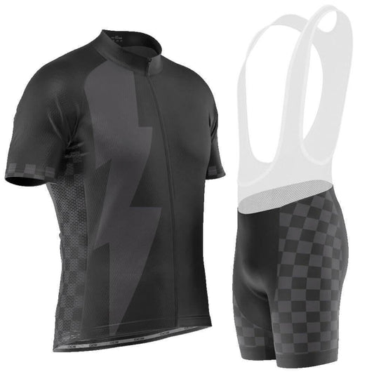 Men's Checkered Lighting 2 Piece Cycling Kit