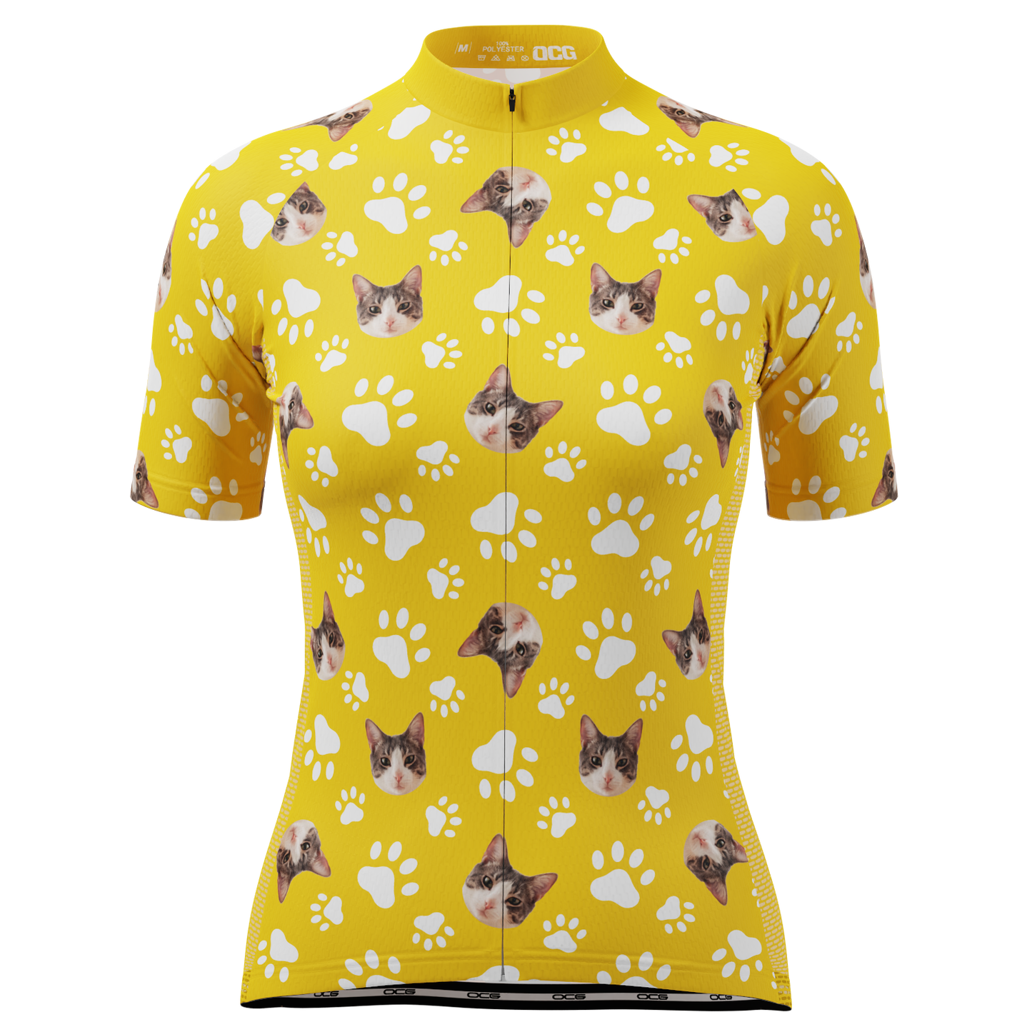 Women's Custom Pet Paws Design Personalized Short Sleeve Cycling Jersey