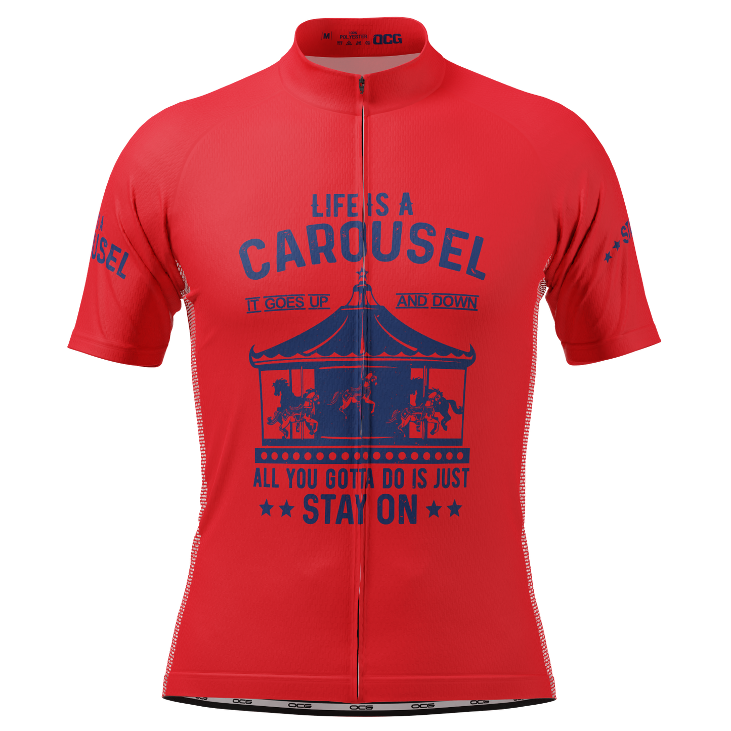 Men's Life Is Like A Carousel Short Sleeve Cycling Jersey