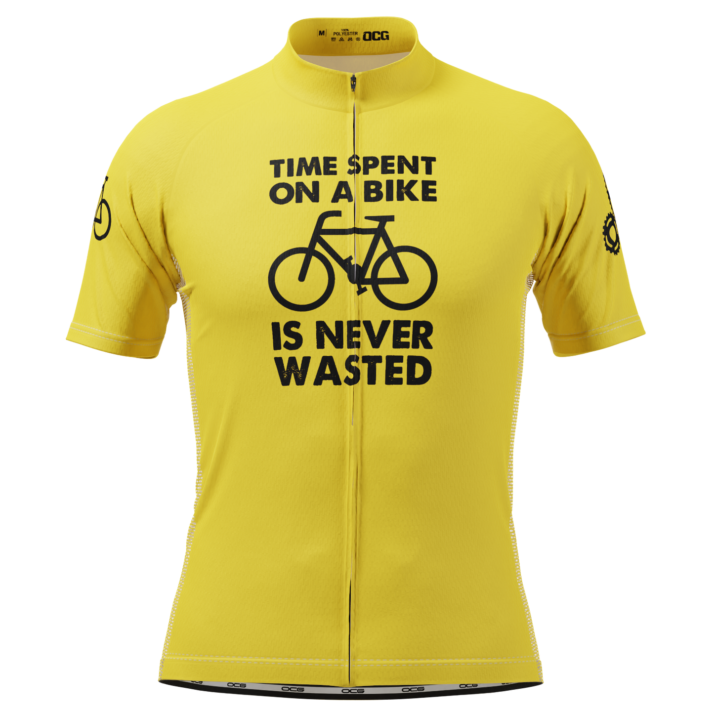Men's Time Spent on a Bike is Never Wasted Short Sleeve Cycling Jersey