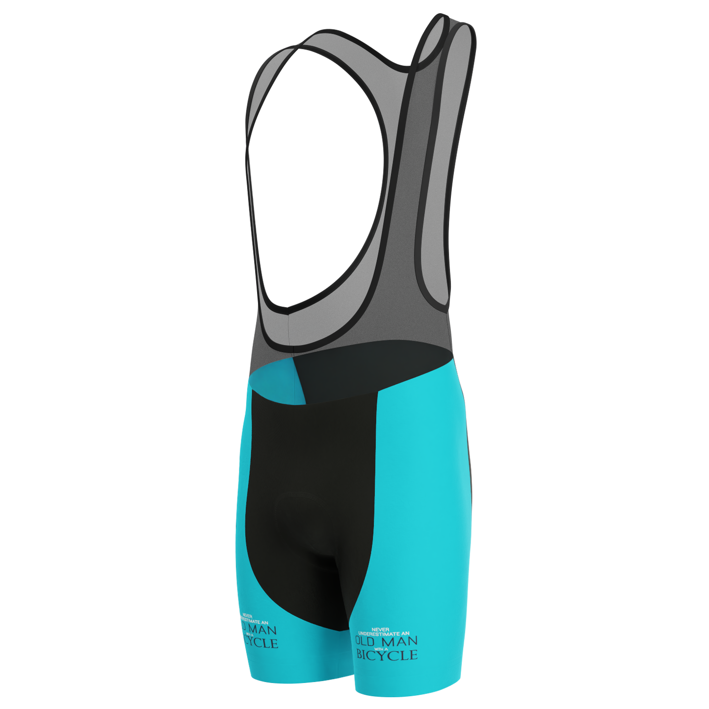 Men's Never Underestimate an Old Man Gel Padded Cycling Bib