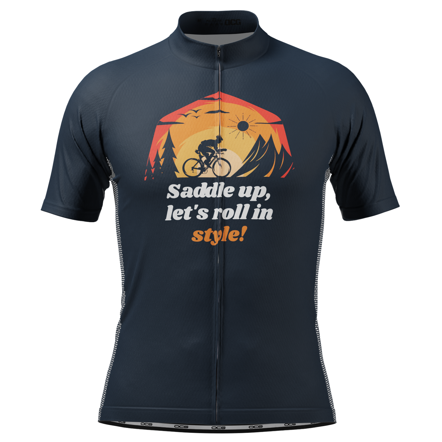 Men's Saddle Up, Let's Roll In Style! Short Sleeve Cycling Jersey