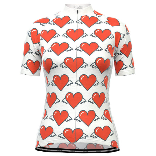 Women's Heart Angels Short Sleeve Cycling Jersey