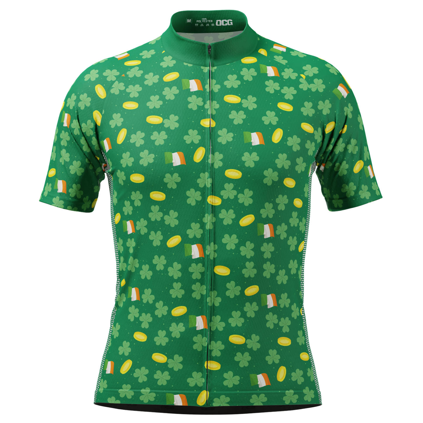 Men's Saint Patrick's Coins Short Sleeve Cycling Jersey