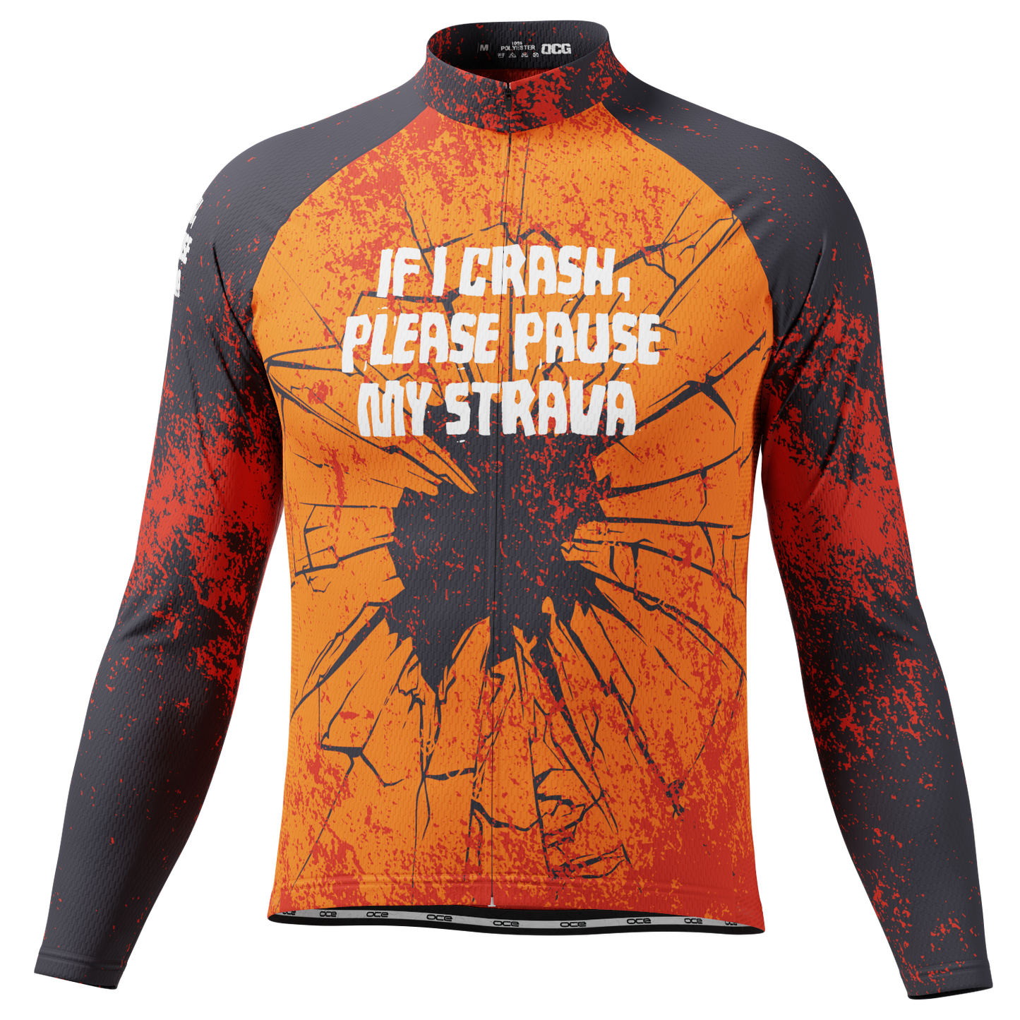 Men's Pause My Strava Long Sleeve Cycling Jersey