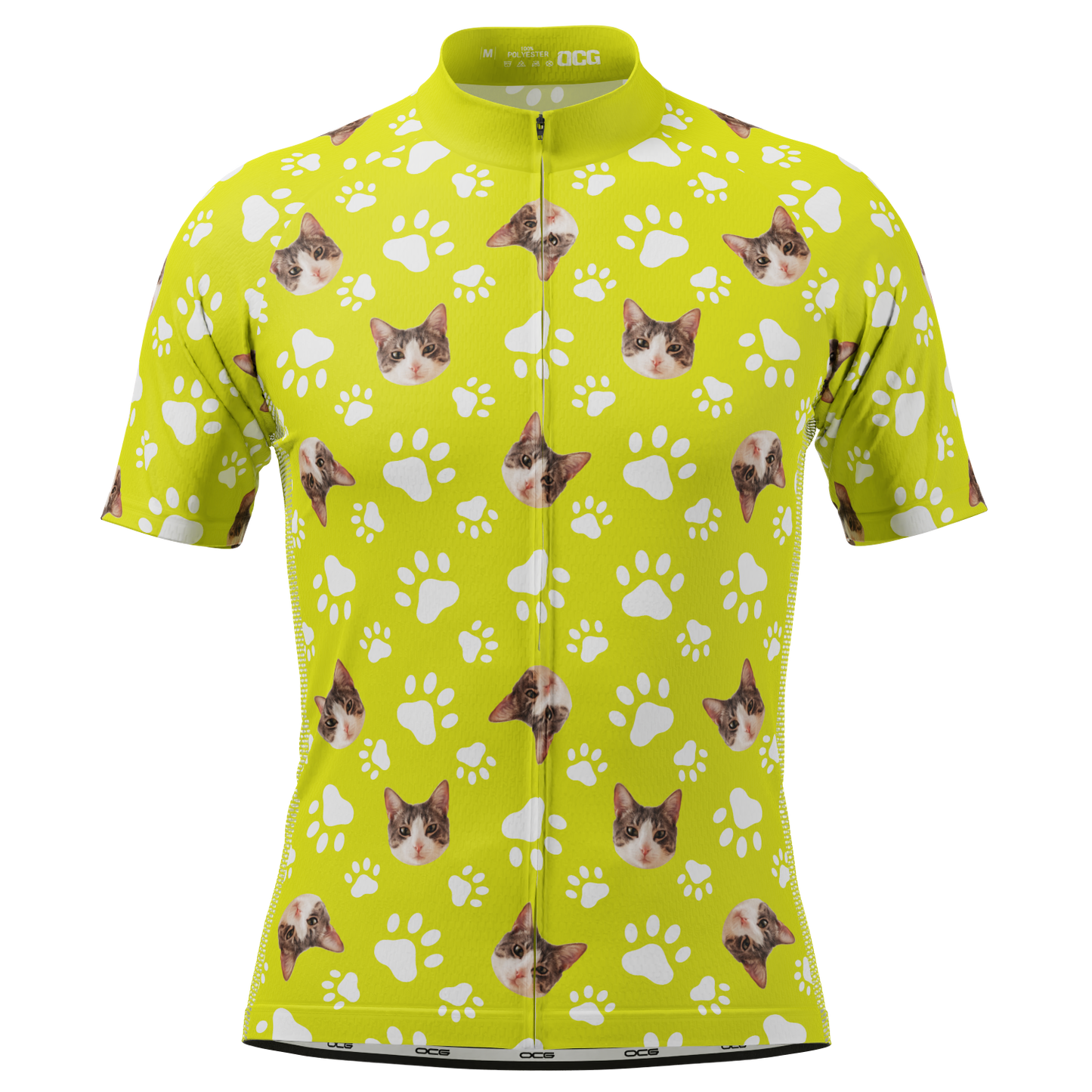 Men's Custom Pet Paws Design Personalized Short-Sleeve Cycling Jersey