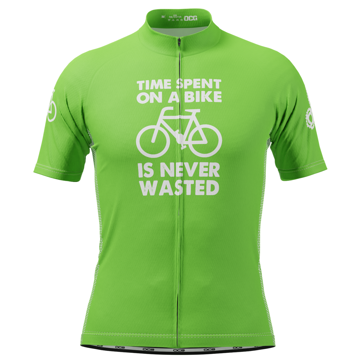Men's Time Spent on a Bike is Never Wasted Short Sleeve Cycling Jersey