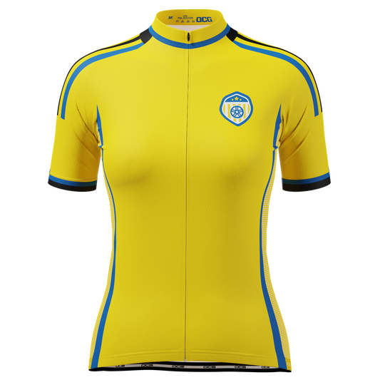 Women's Sweden Soccer Short Sleeve Cycling Jersey