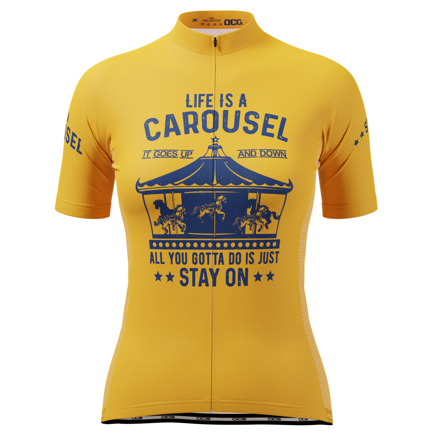 Women's Life Is Like A Carousel Short Sleeve Cycling Jersey