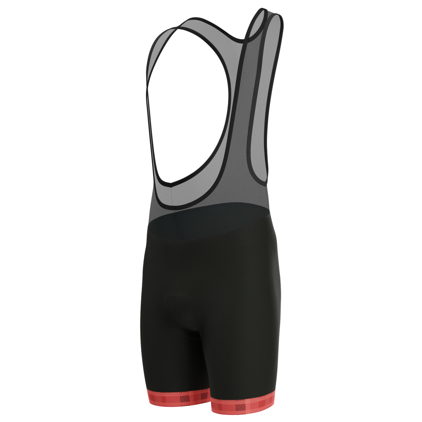 Men's Plaid Tartan Pattern Gel Padded Cycling Bib