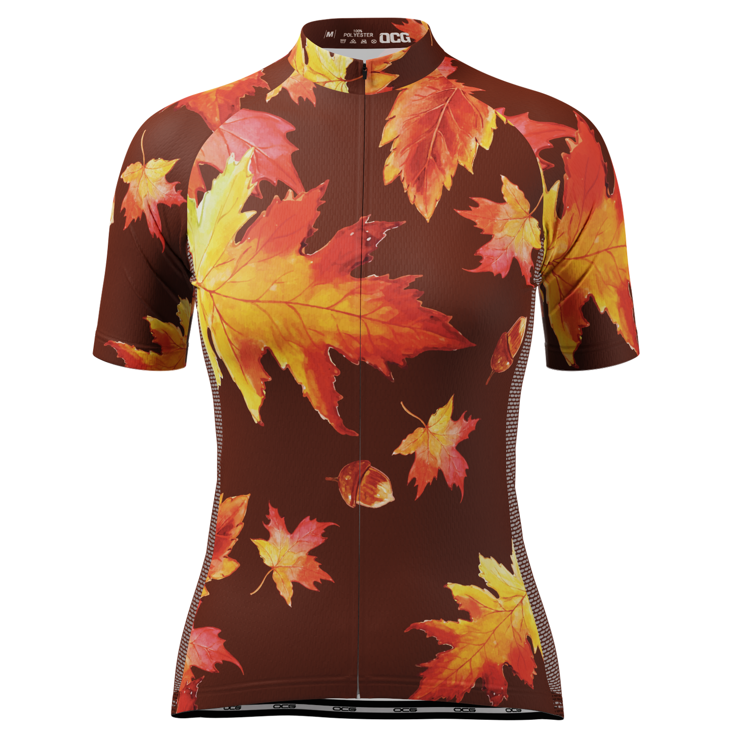 Women's Autumn Acorns Short Sleeve Cycling Jersey