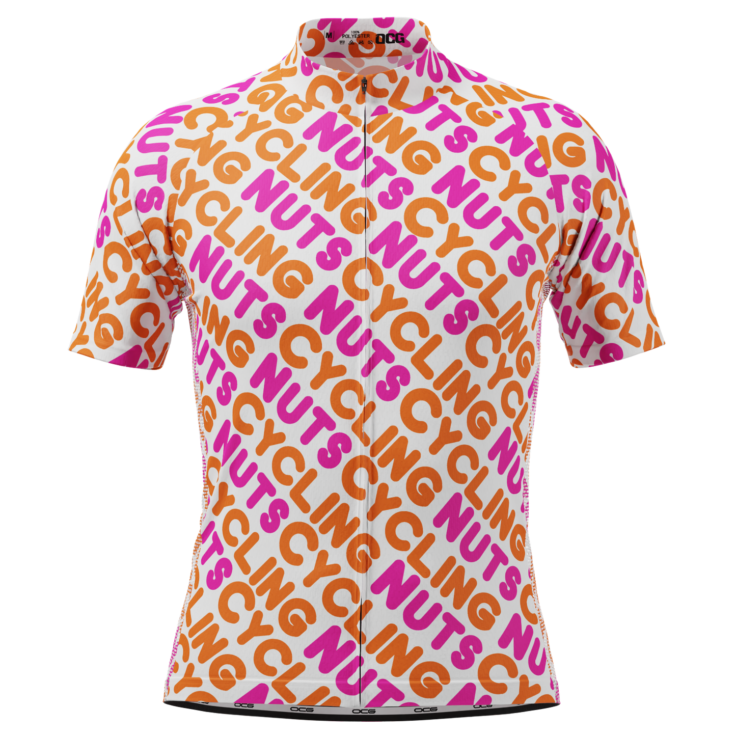 Men's Cycling Nuts Lettering Short Sleeve Cycling Jersey