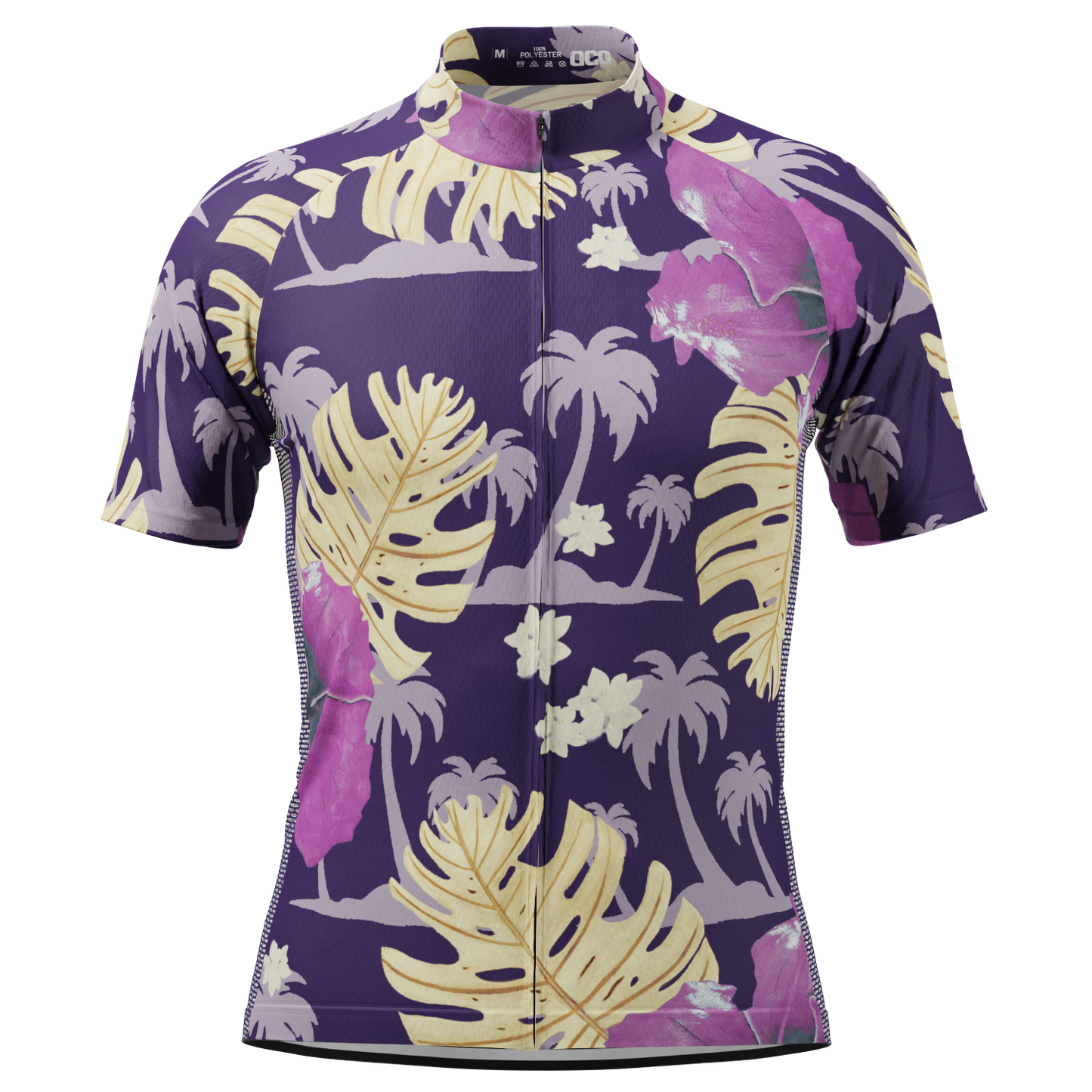 Men's Palmtree Leaves Short Sleeve Cycling Jersey