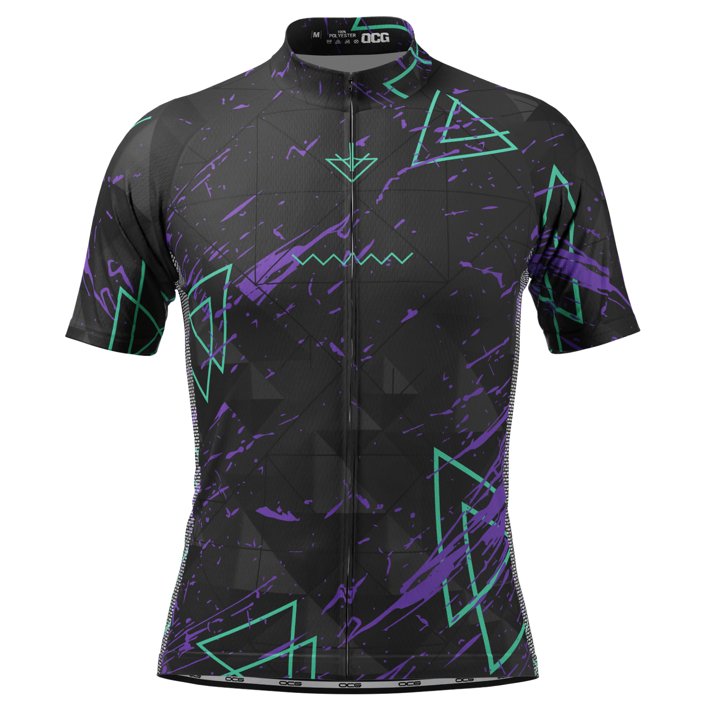 Men's Dark Geometry Short Sleeve Cycling Jersey