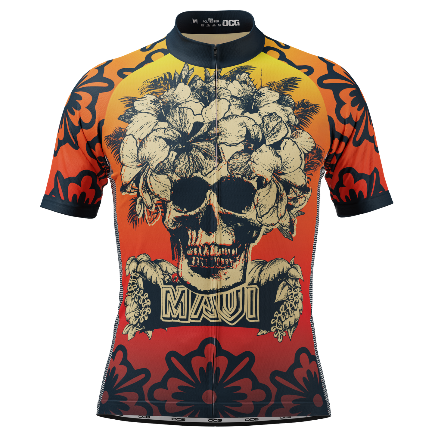 Men's Maui Skull Short Sleeve Cycling Jersey