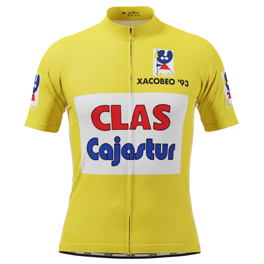 Men's Retro 1992 Clas-Cajastur Short Sleeve Cycling Jersey