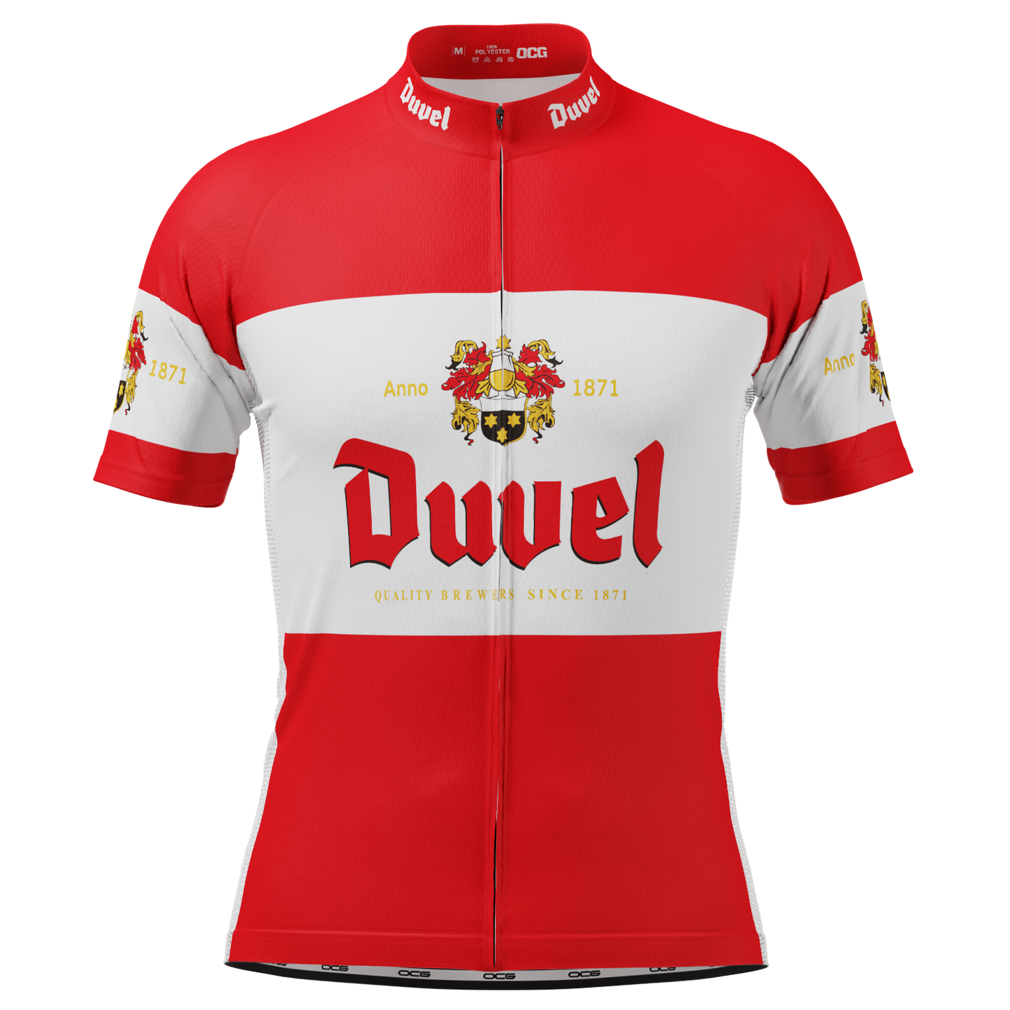 Men's Duvel Red Retro Short Sleeve Cycling Jersey