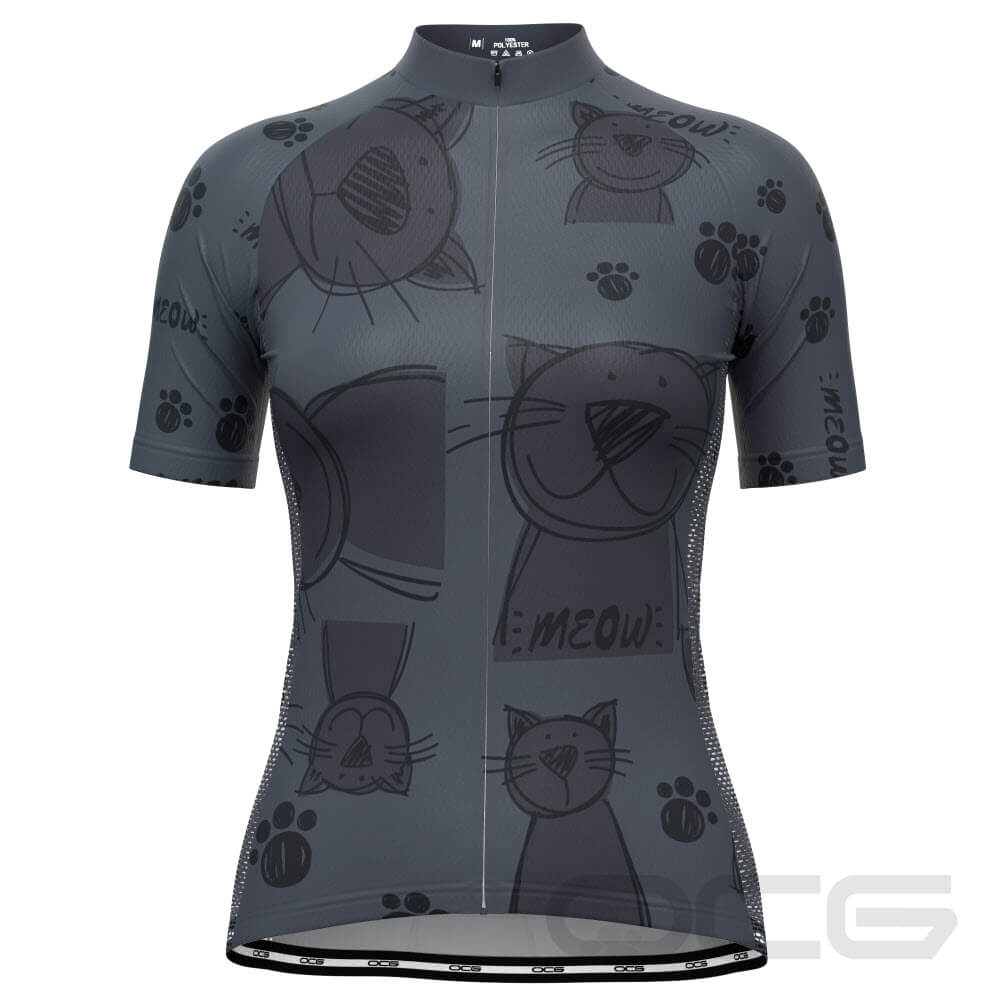 Women's Meow Cat Short Sleeve Cycling Jersey