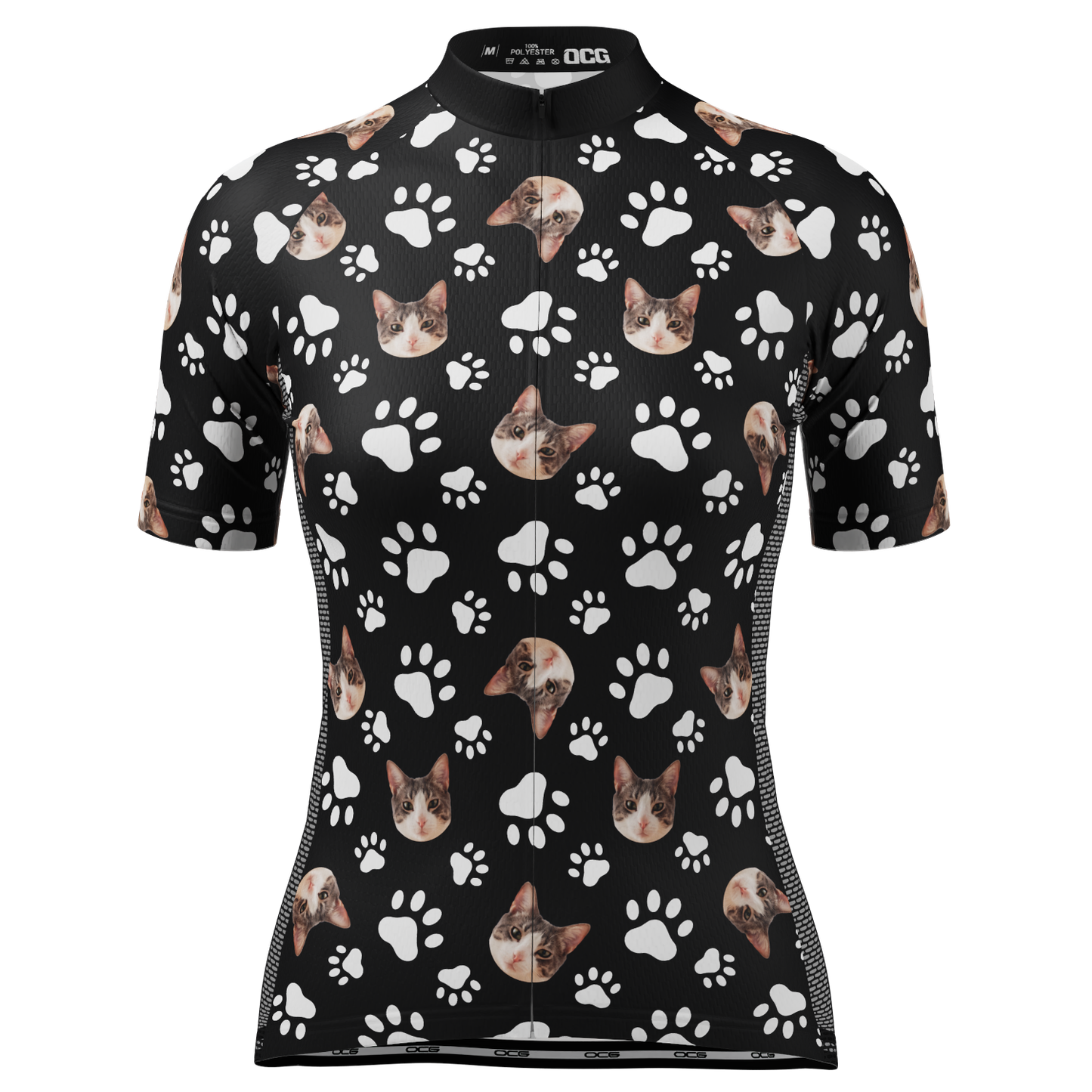 Women's Custom Pet Paws Design Personalized Short Sleeve Cycling Jersey
