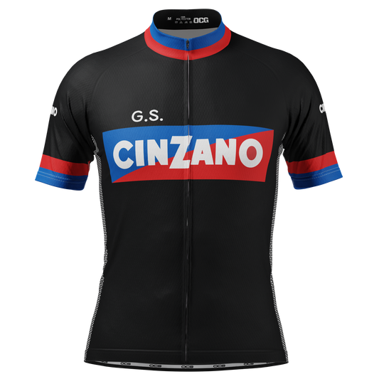 Men's Cinzano 70s and early 80s Vintage Short Sleeve Cycling Jersey
