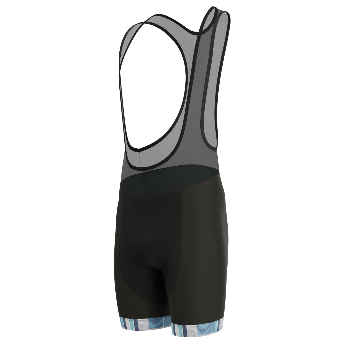 Men's Criss-Crossed Tartan Gel Padded Cycling Bib