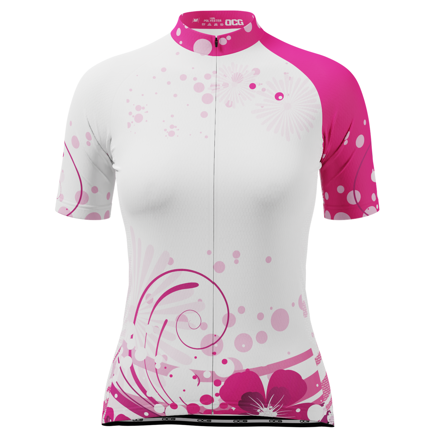 Women's Floral Swirl Short Sleeve Cycling Jersey