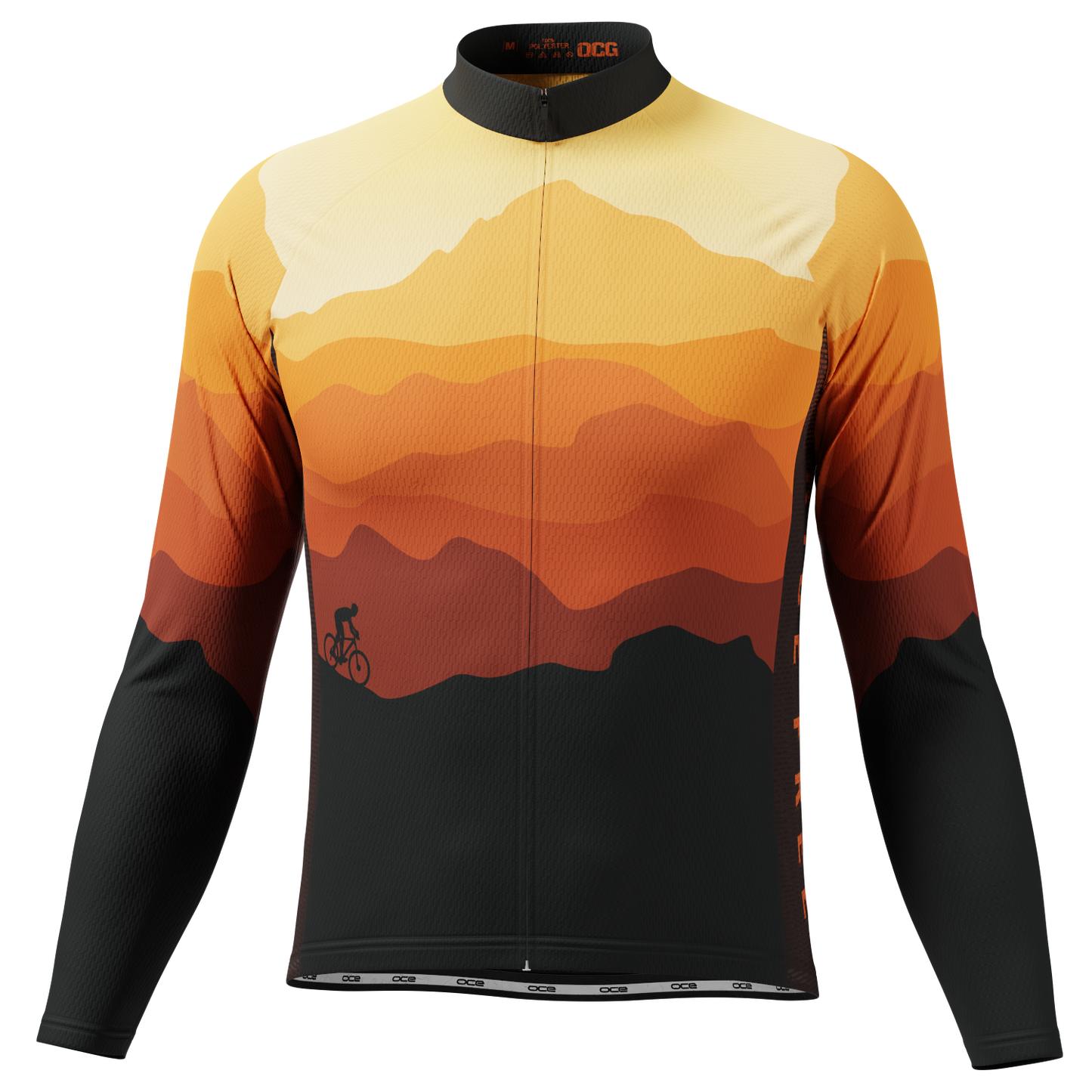 Men's Ride Free Sunset Long Sleeve Cycling Jersey