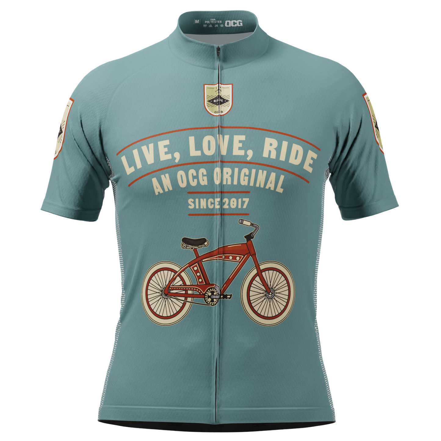 Men's Live, Love, Ride, Retro Short Sleeve Cycling Jersey