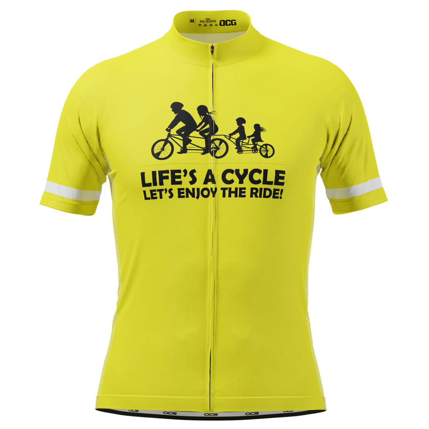 Men's Life's a Cycle, Let's Enjoy The Ride! Short Sleeve Cycling Jersey