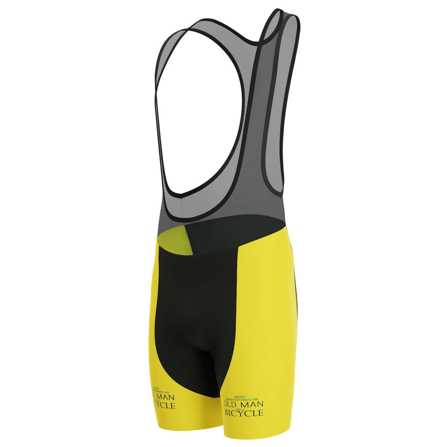 Men's Never Underestimate an Old Man Gel Padded Cycling Bib