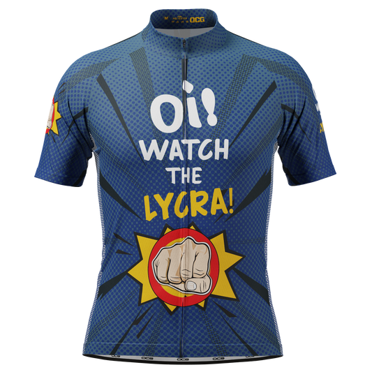 Men's Oi! Watch the Lycra! Short Sleeve Cycling Jersey