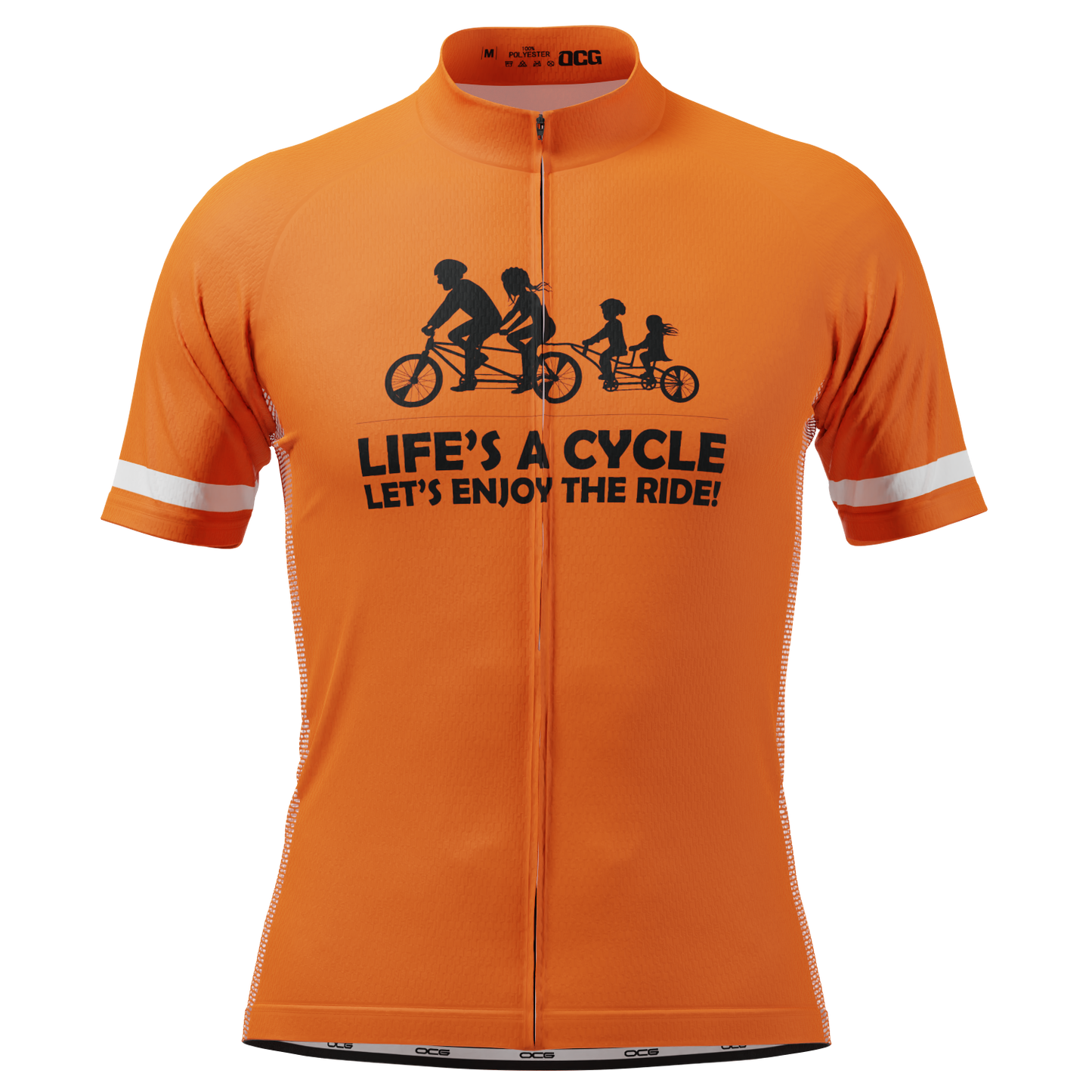 Men's Life's a Cycle, Let's Enjoy The Ride! Short Sleeve Cycling Jersey
