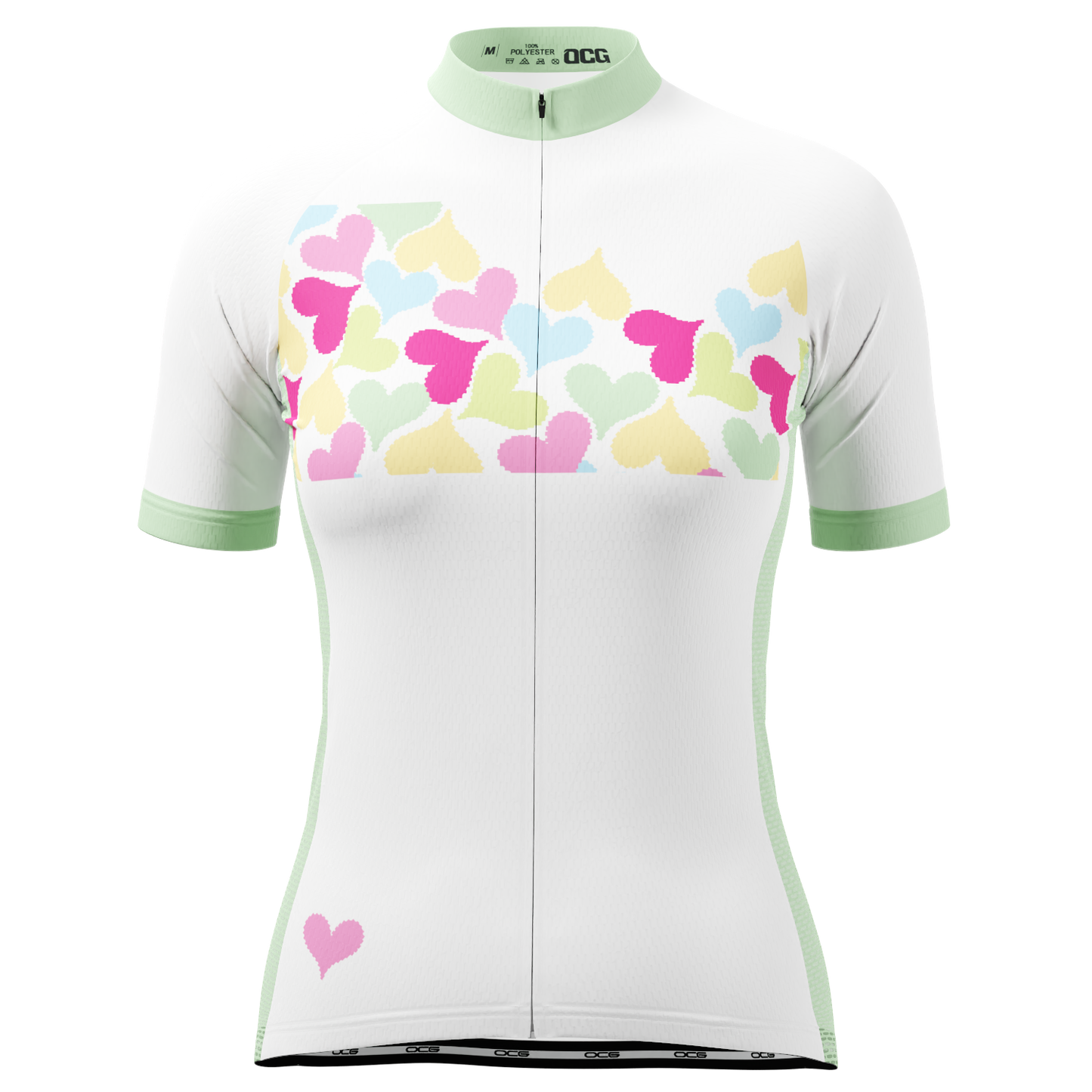 Women's Love & Hearts Short Sleeve Cycling Jersey