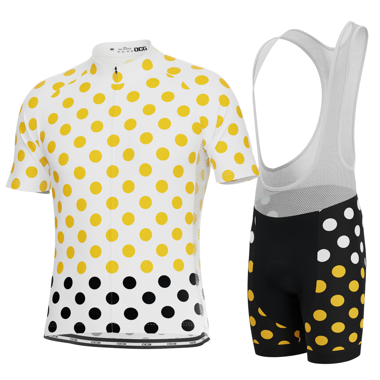 Men's Polka Dots 2 Piece Cycling Kit
