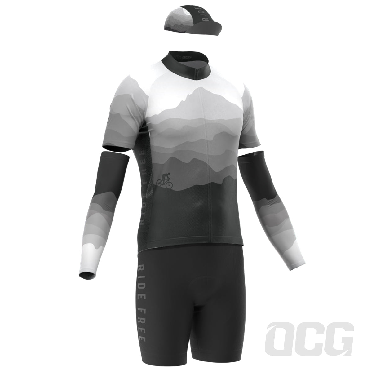 Men's Ride Free Sunset 4 Piece Cycling Kit