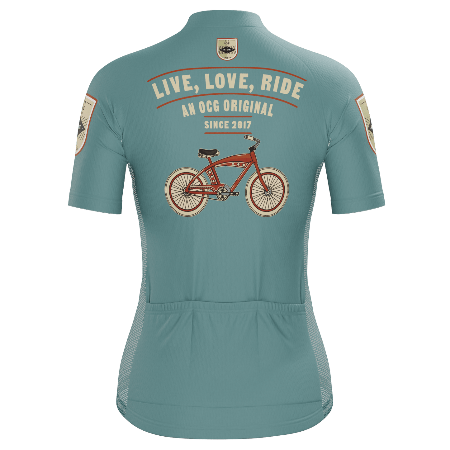 Women's Live, Love, Ride, Retro Short Sleeve Cycling Jersey